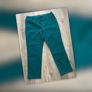 Chico's Teal Girlfriend Ankle Pants